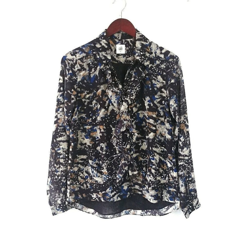CAbi Starry Night Blouse Top Style 3066 XS Women's Longsleeve